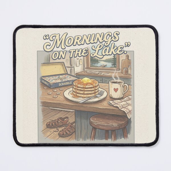Item preview, Mornings on the Lake Sweatshirt | Cozy Vintage Breakfast Kitchen Illustration designed and sold by DmaarGroup.