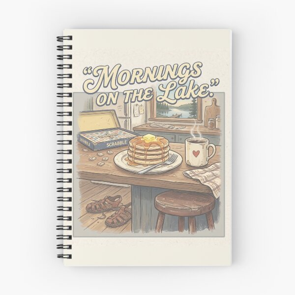 Item preview, Mornings on the Lake Sweatshirt | Cozy Vintage Breakfast Kitchen Illustration designed and sold by DmaarGroup.