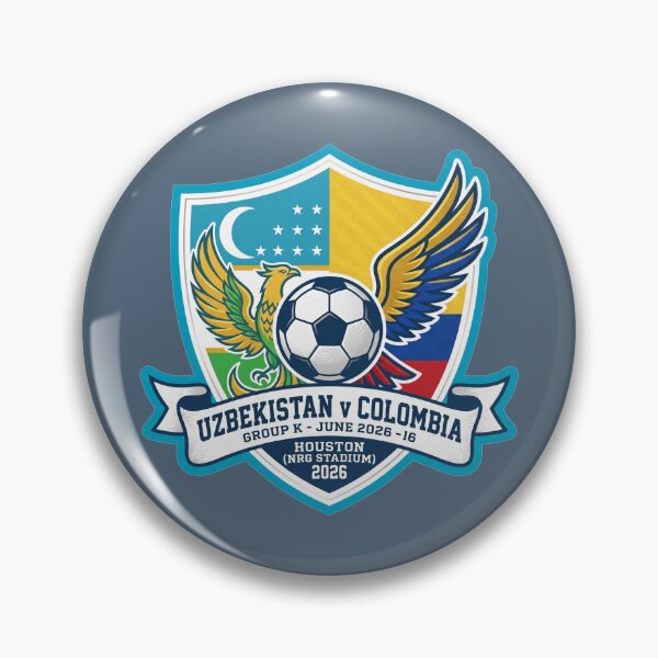 Item preview, Uzbekistan vs Colombia 2026 Soccer Match Crest Badge designed and sold by Pride Emblem Prints.