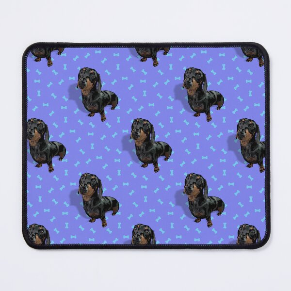 Item preview, Darling Dachshund with Violet & Bones background designed and sold by PCaleDesigns.