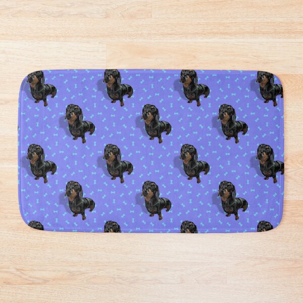 Item preview, Darling Dachshund with Violet & Bones background designed and sold by PCaleDesigns.