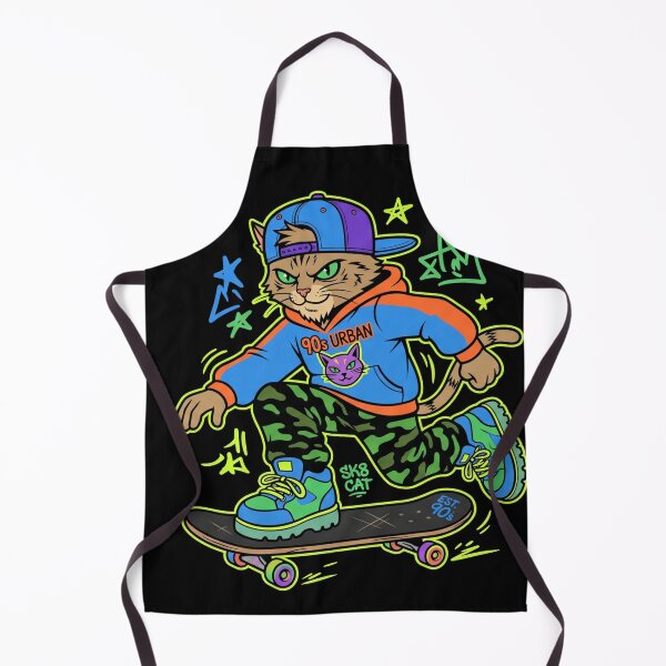 Item preview, 90s Retro Urban Skater Cat Illustration designed and sold by TeNovaStudio.