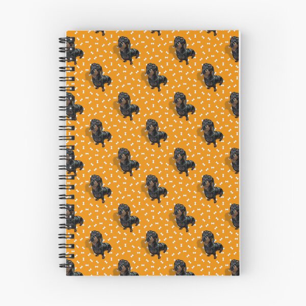 Item preview, Darling Dachshund with Orange & Treats background designed and sold by PCaleDesigns.