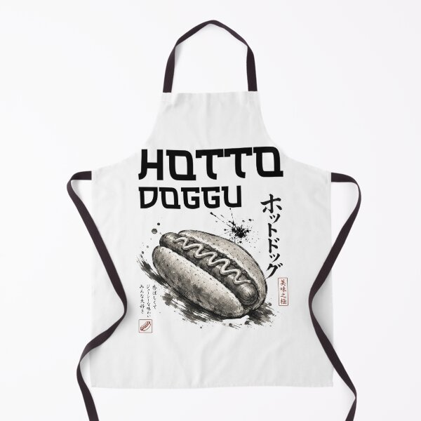 Item preview, Japanese Ink Hotto Doggu | Ukiyo-e Style Hotdog Japanese fun print designed and sold by Thehatinthecat.