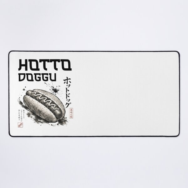 Item preview, Japanese Ink Hotto Doggu | Ukiyo-e Style Hotdog Japanese fun print designed and sold by Thehatinthecat.