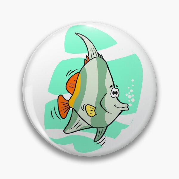Item preview, Teal Tropical Cartoon Fish designed and sold by simplyrebeccann.