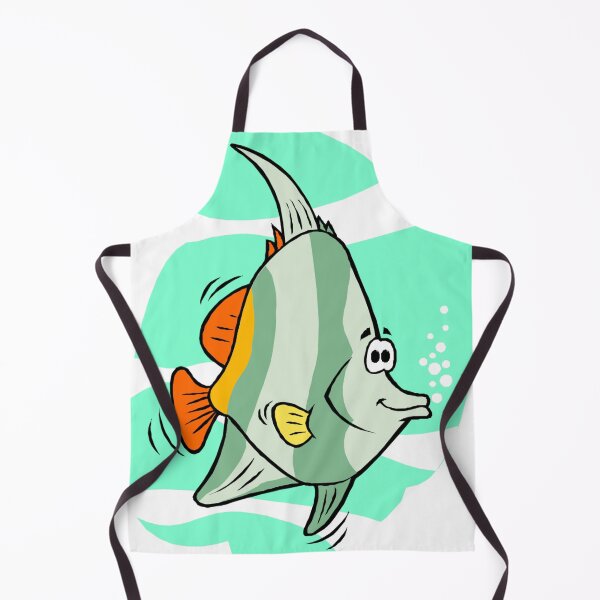 Item preview, Teal Tropical Cartoon Fish designed and sold by simplyrebeccann.