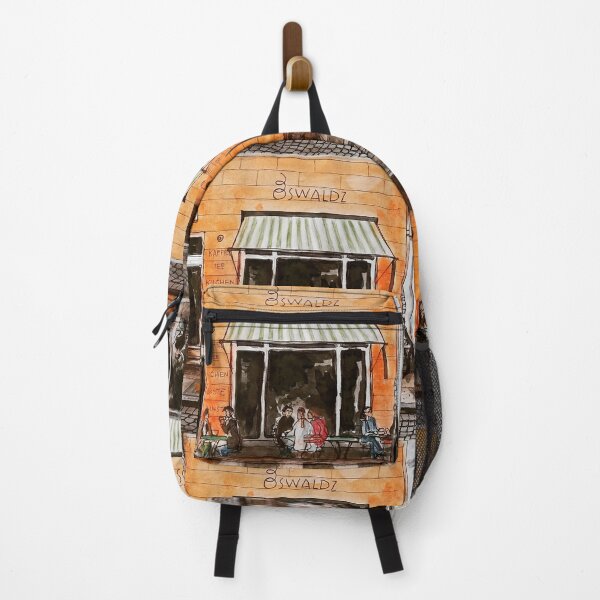 Item preview, Café Oswaldz Dresden Neustadt – Ink & Watercolor Urban Sketch designed and sold by UMA Urban Sketch.