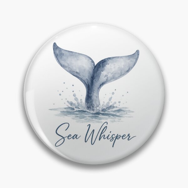 Item preview, Sea Whisper Whale Tail Watercolor Art | Coastal Ocean Aesthetic Marine Life Illustration designed and sold by TheSlowShore.