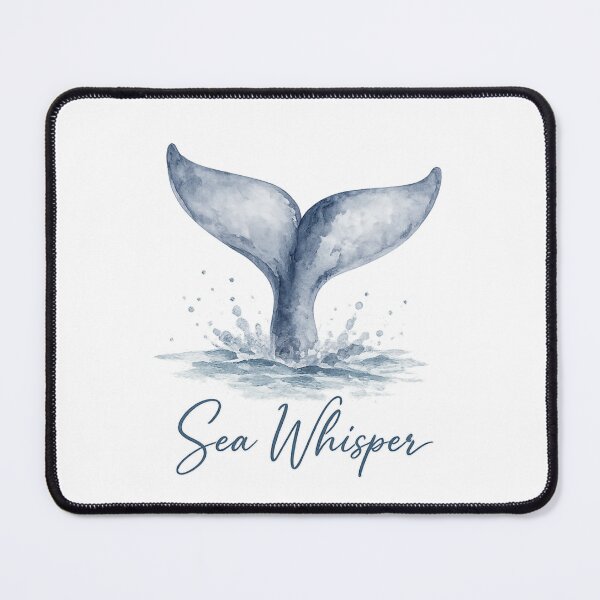 Item preview, Sea Whisper Whale Tail Watercolor Art | Coastal Ocean Aesthetic Marine Life Illustration designed and sold by TheSlowShore.