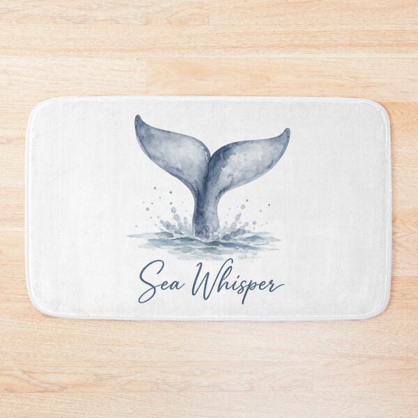 Item preview, Sea Whisper Whale Tail Watercolor Art | Coastal Ocean Aesthetic Marine Life Illustration designed and sold by TheSlowShore.