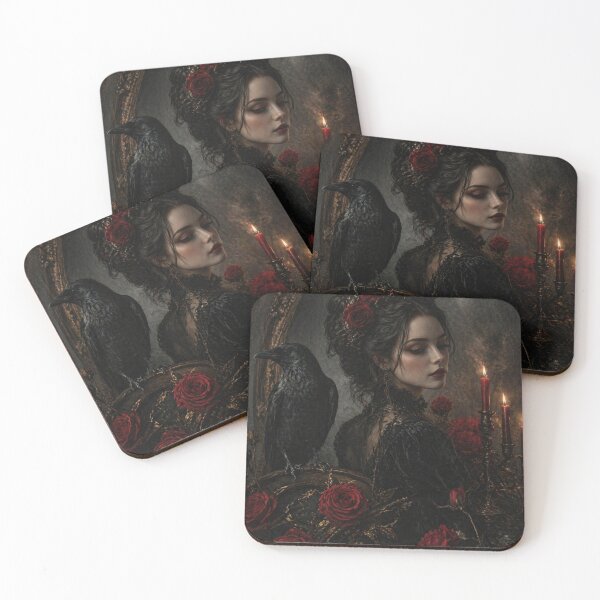 Item preview, Dark Gothic Woman with Raven designed and sold by VelarisMoon.