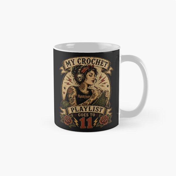 Item preview, My crochet playlist goes to 11 designed and sold by RebelDK.