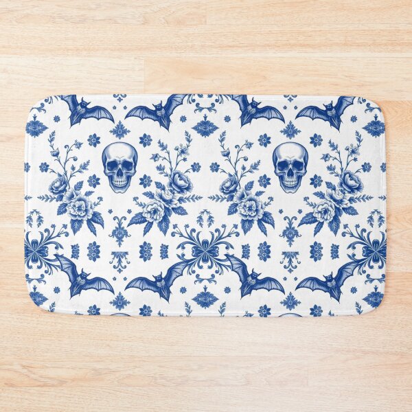 Item preview, Gothic Toile de Jouy Bats and Skull designed and sold by BeautifulVibe.