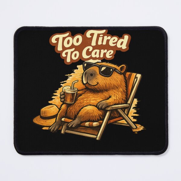 Item preview, Chill Capybara Too Tired To Care Funny Sunglasses Meme T-Shirt designed and sold by happyshirt27.