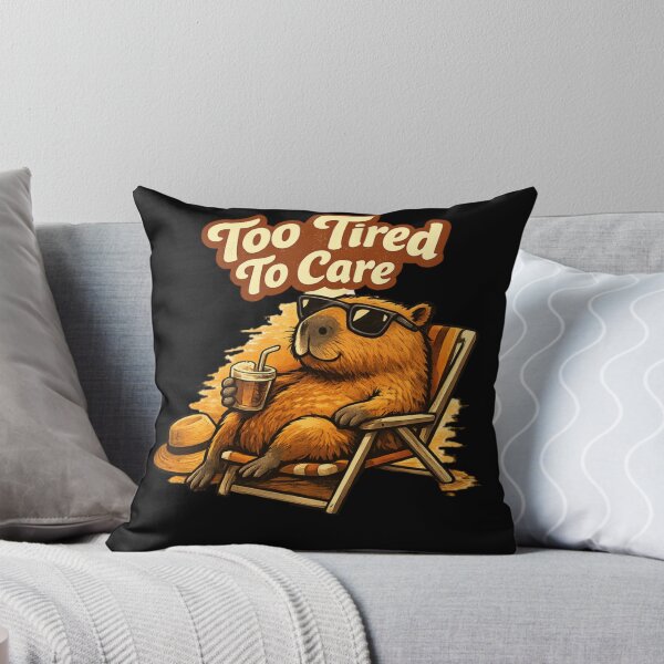 Item preview, Chill Capybara Too Tired To Care Funny Sunglasses Meme T-Shirt designed and sold by happyshirt27.