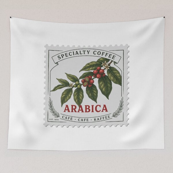 Item preview, Arabica Coffee Plant Vintage Botanical Illustration – Specialty Coffee Cherries & Coffea Arabica designed and sold by ArcticFoxStudio.
