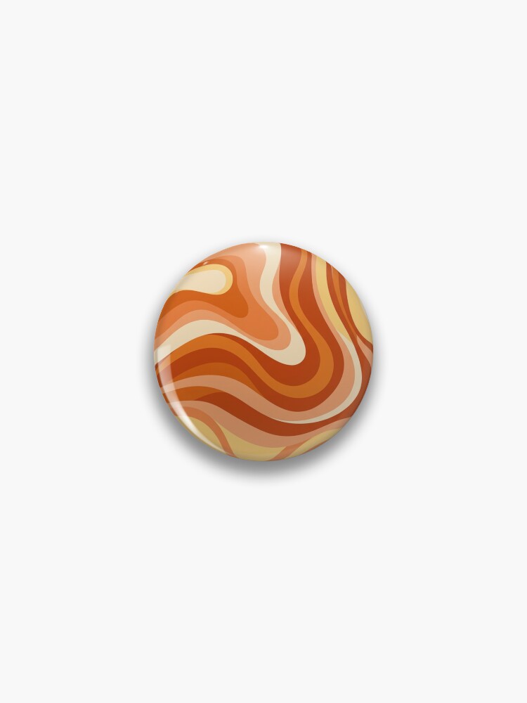 Thumbnail 1 of 3, Pin, Retro wavy pattern designed and sold by Differenceee.