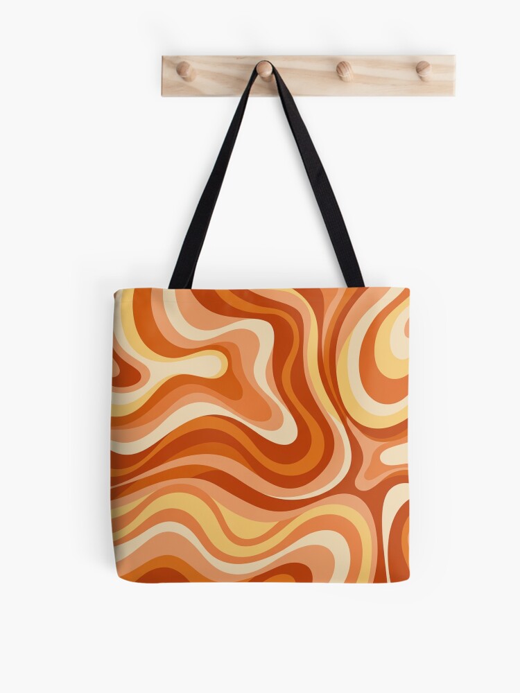 Thumbnail 1 of 2, Tote Bag, Retro wavy pattern designed and sold by Differenceee.