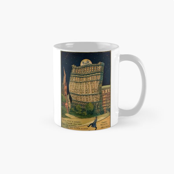 Item preview, The Curious Moon - Vintage Art Nouveau Cityscape Illustration for Retro New York Decor Lovers designed and sold by RickE.
