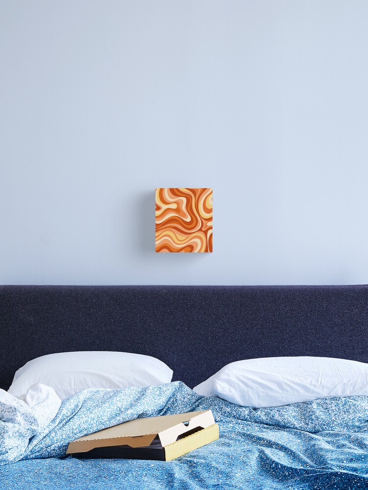 Thumbnail 2 of 3, Canvas Print, Retro wavy pattern designed and sold by Differenceee.