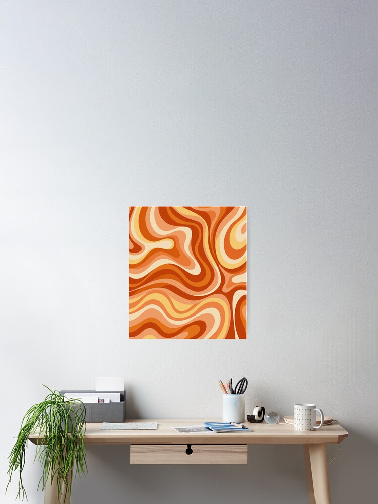 Thumbnail 2 of 3, Poster, Retro wavy pattern designed and sold by Differenceee.