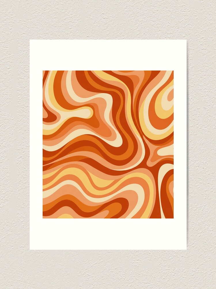 Thumbnail 1 of 3, Art Print, Retro wavy pattern designed and sold by Differenceee.