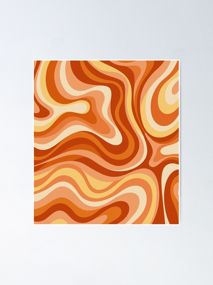 Thumbnail 1 of 3, Poster, Retro wavy pattern designed and sold by Differenceee.