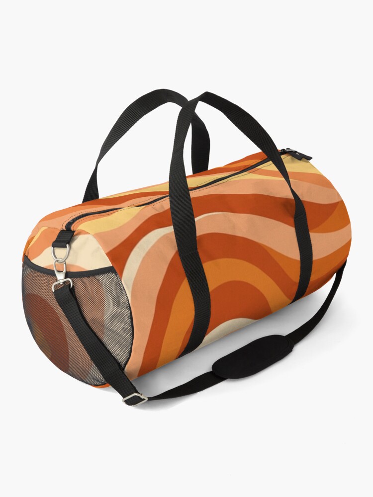 Thumbnail 2 of 3, Duffle Bag, Retro wavy pattern designed and sold by Differenceee.