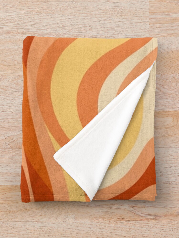 Thumbnail 3 of 6, Throw Blanket, Retro wavy pattern  designed and sold by Differenceee.