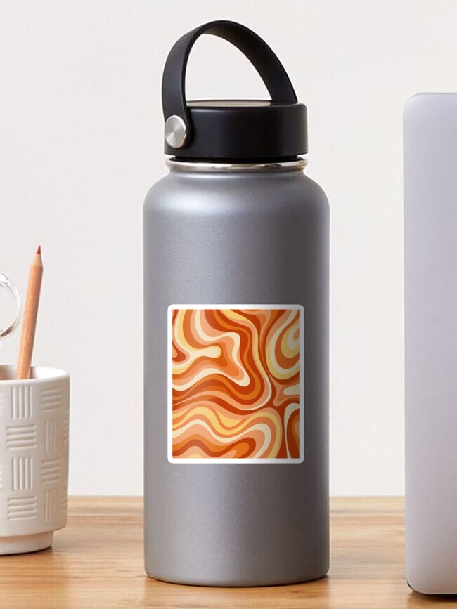 Thumbnail 1 of 3, Sticker, Retro wavy pattern designed and sold by Differenceee.