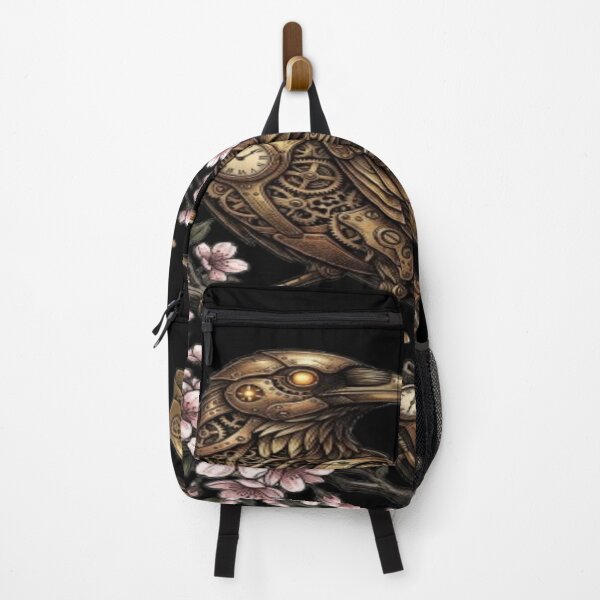 Item preview, Steampunk Raven Perched on Cherry Blossom Branch designed and sold by DailySparks.