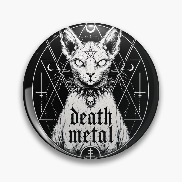 Item preview, Death Metal Sphynx | Occult Gothic Illustration designed and sold by RabbitProject.