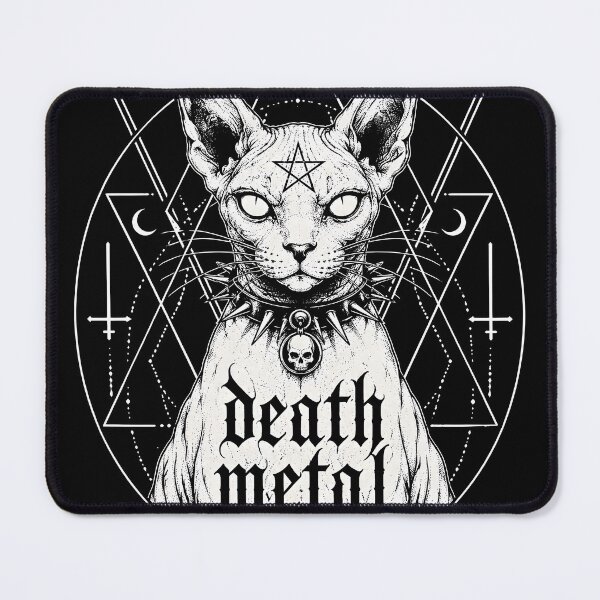 Item preview, Death Metal Sphynx | Occult Gothic Illustration designed and sold by RabbitProject.
