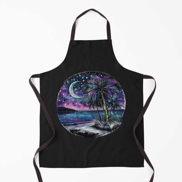 Item preview, A tropical beach at night designed and sold by lucyinspace.
