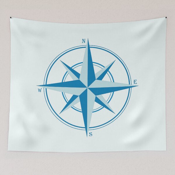 Item preview, Turquoise Sea Compass Rose – Small Nautical Logo designed and sold by ulupono.