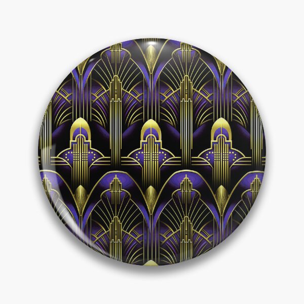 Item preview, Luxurious Purple And Golden Hues Art Deco Pattern designed and sold by DEC02.