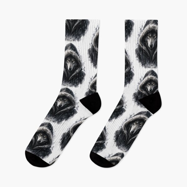 Item preview, Hooded Alpha Wolf Watercolor Art designed and sold by ChaosCritterz.