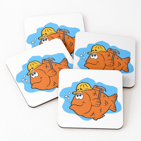 Item preview, Cartoon Worker Fish designed and sold by simplyrebeccann.