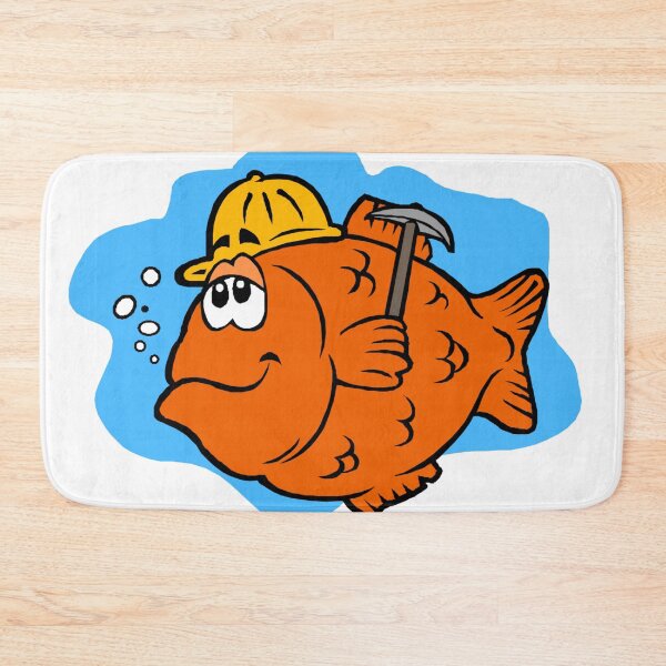 Item preview, Cartoon Worker Fish designed and sold by simplyrebeccann.