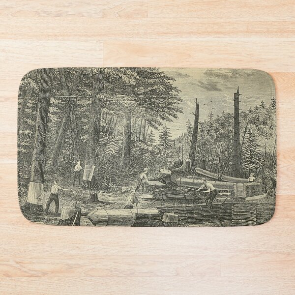 Item preview, Eastern Hemlock being peeled for Tanning designed and sold by Urbantheseus.