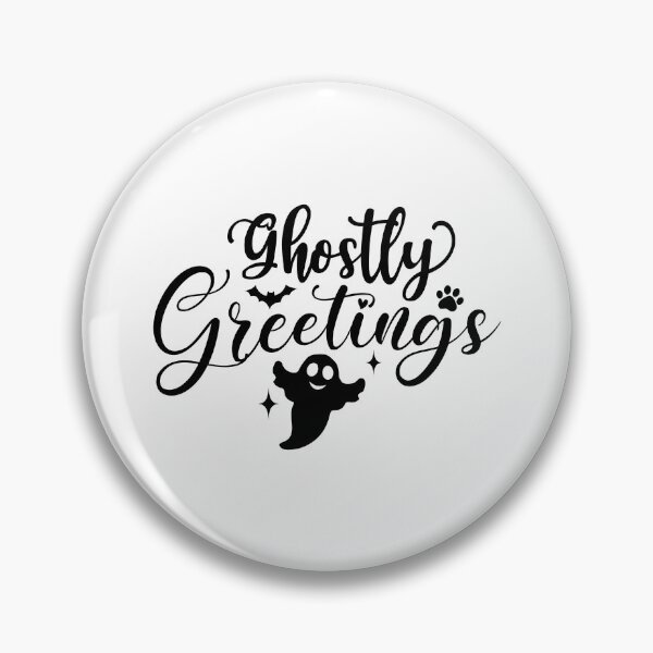 Item preview, Ghostly Greetings - Cute Halloween Party Retro Vintage Spooky Ghost Pumpkin Witch Autumn Fall Horror Gift designed and sold by FuzionRaptor.