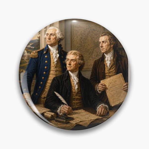 Item preview, Three Smart Virginians — Washington, Jefferson & Madison designed and sold by Novel Works Studio.