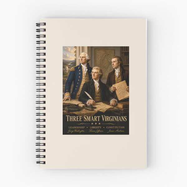Item preview, Three Smart Virginians — Washington, Jefferson & Madison designed and sold by Novel Works Studio.