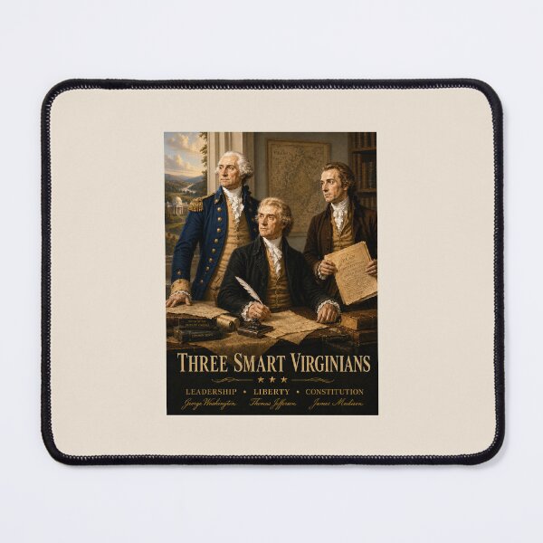 Item preview, Three Smart Virginians — Washington, Jefferson & Madison designed and sold by Novel Works Studio.