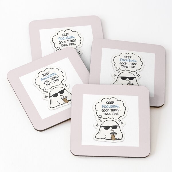 Item preview, Keep Focusing Good Things Take Time Ghost Sticker designed and sold by tammss.stickers.