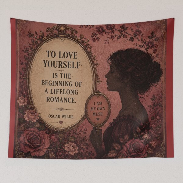 Item preview, To love yourself is the begining of a lifelong romance designed and sold by LiteraryLoves.