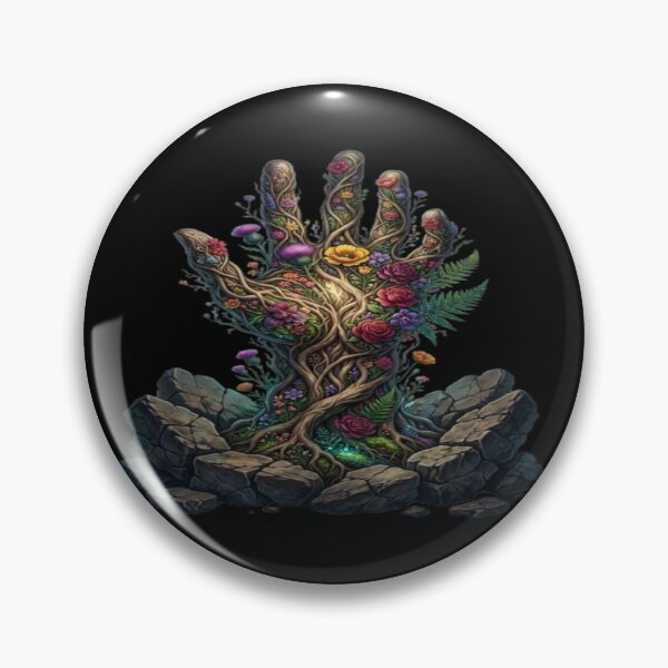 Item preview, Nature Hand Sculpture with Roots and Flowers designed and sold by DailySparks.
