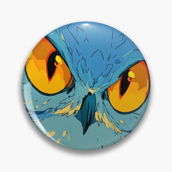 Item preview, Blue Owl Glowing Eyes Art Nouveau Library Poster designed and sold by UhuCriei .
