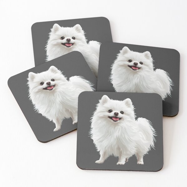 Item preview, White Pomeranian Dog Realistic Portrait Art designed and sold by Pawvia.